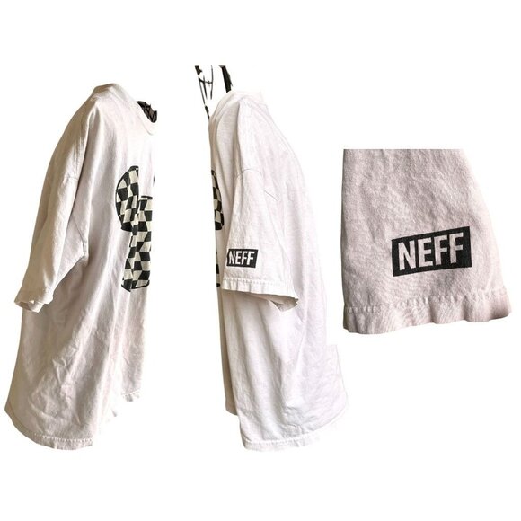 Neff Disney Collection Mickey Mouse Black White Race Flag T Shirt XL Racing READ - Picture 5 of 12